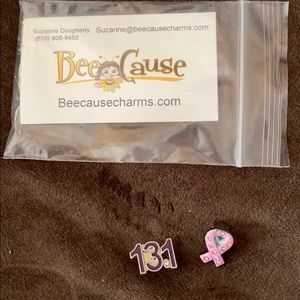 Shoelace charms 13.1 and breast cancer brand new